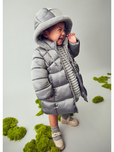 Бебешко дълго зимно яке в сив цвят Mayoral