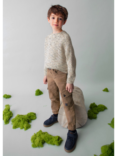 Детски плетен пуловер в сив цвят Mayoral