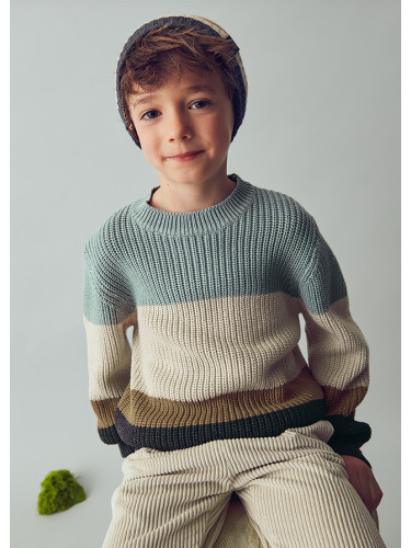 Детски пуловер от фино плетиво в многоцветен десен Mayoral