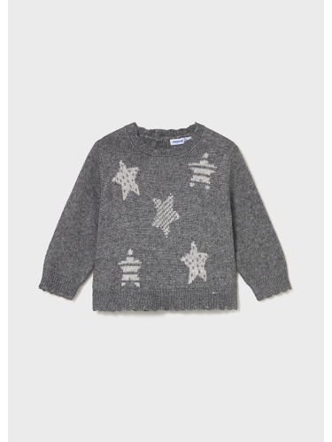 Бебешки плетен пуловер в сив цвят със звезден мотив Mayoral