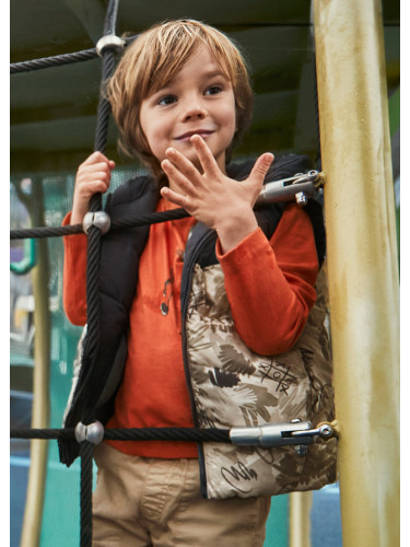 Детски двулицев елек с качулка в цвят графит Mayoral