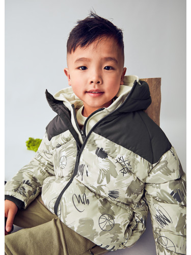 Детско яке с щампи в цвят графит Mayoral