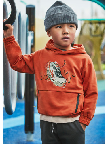 Детски спортен комплект с худи и суитшърт в оранжев цвят Mayoral