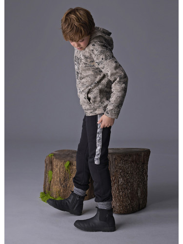 Детско спортно долнище с контрастни ципове в черен цвят Mayoral