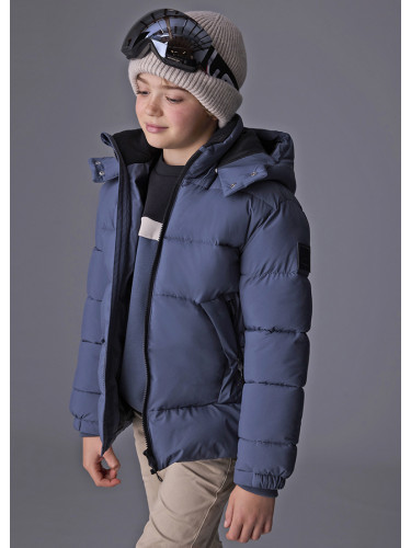 Детско зимно яке с контрастни ципове в тъмносин цвят Mayoral