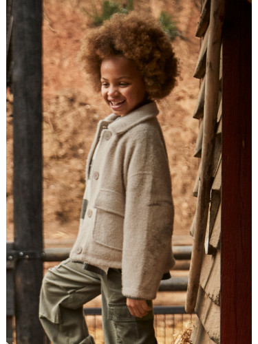 Детско трикотажно палто в бежов цвят Mayoral