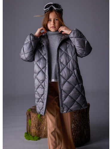 Детско дълго зимно яке в сив цвят Mayoral