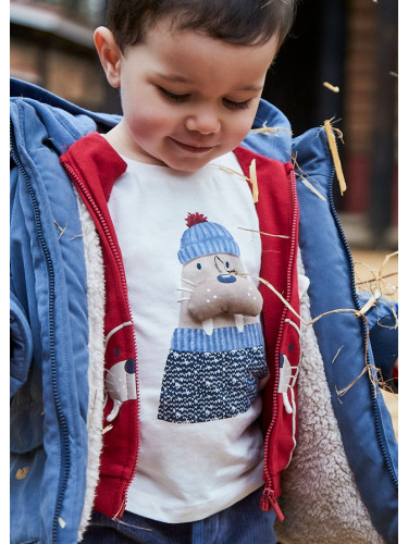 Бебешка блуза с морж в бял цвят Mayoral