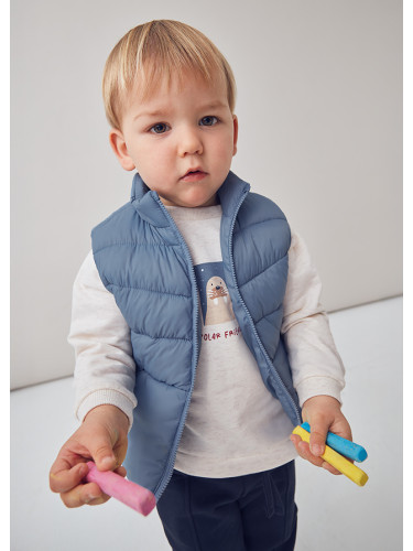 Бебешки комплект 3 части – елек и панталон в синьо Mayoral