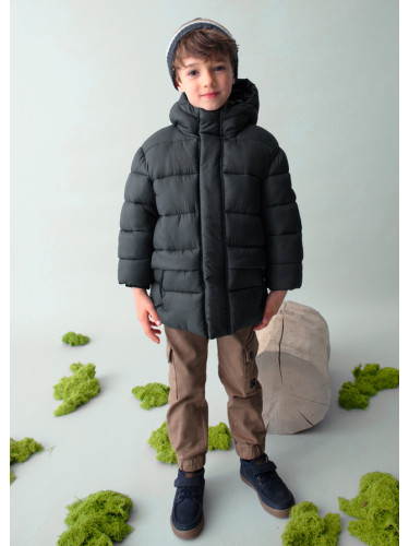 Детско дълго зимно яке с качулка - цвят черен Mayoral