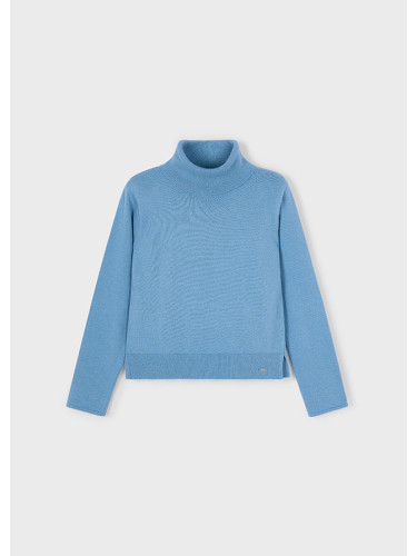 Детска поло блуза от трико в син цвят Mayoral