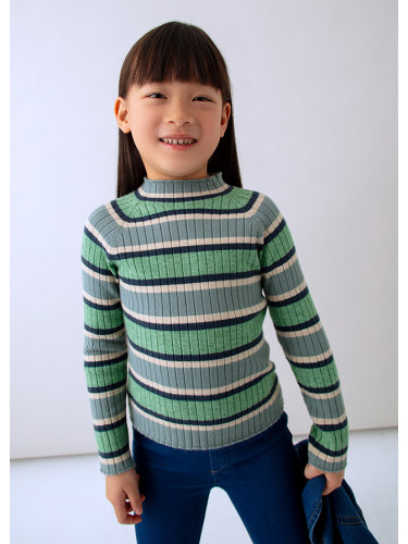 Детска поло блуза от трико в зелен цвят Mayoral