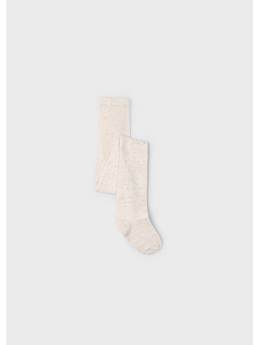 Детски плътен чорапогащник в бежово с камъчета Mayoral