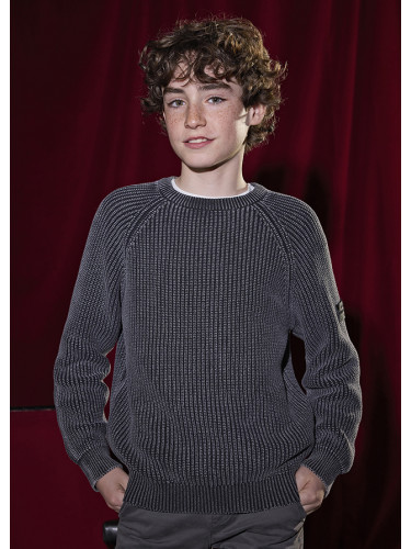 Детска блуза с изчистен дизайн в тъмносив цвят Mayoral