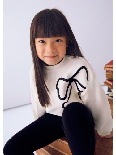 Детски комплект от две части в бежов цвят с панделка Mayoral