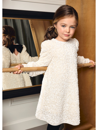 Елегантна детска рокля от кадифе и пайети с черна панделка на гърба Abel and Lula