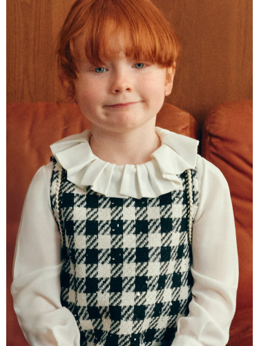 Детски кариран сукман с бели ръкави Abel and Lula