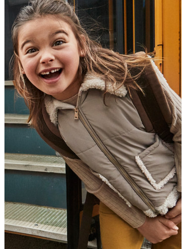 Детски зимен елек в сив цвят с каракул Mayoral