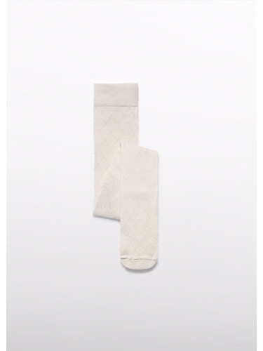 Детски плътен чорапогащник в бежов цвят Abel and Lula