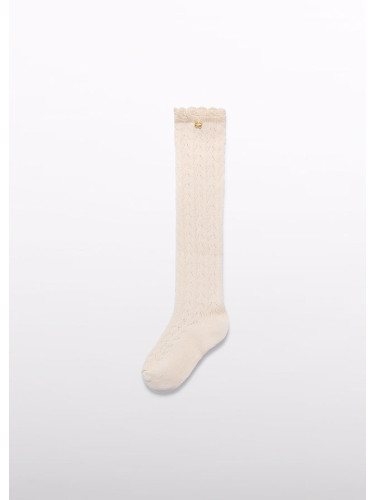 Детски ажурни чорапи в бежов цвят Abel and Lula