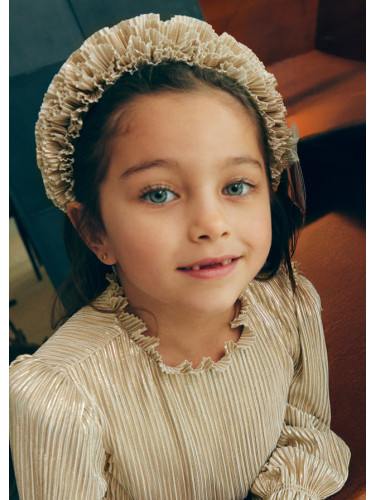 Детска диадема плисе в бежов цвят Abel and Lula