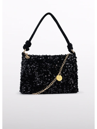 Детска пайетена чанта в черен цвят Abel and Lula