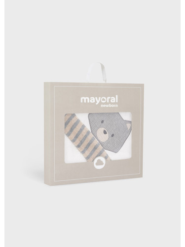 Бебешка хавлия с качулка в сив цвят Mayoral