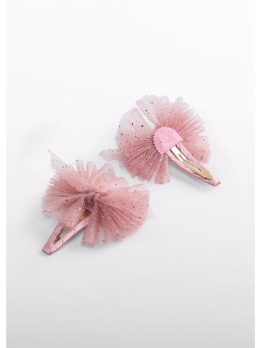Комплект от два броя щипки за коса в розов цвят Abel and Lula