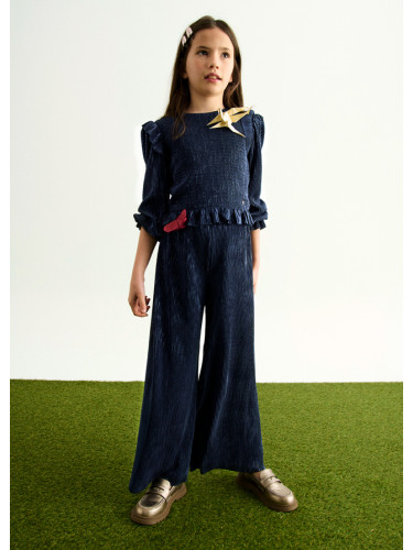 Детски официален комплект от плисе в тъмносин цвят Abel and Lula