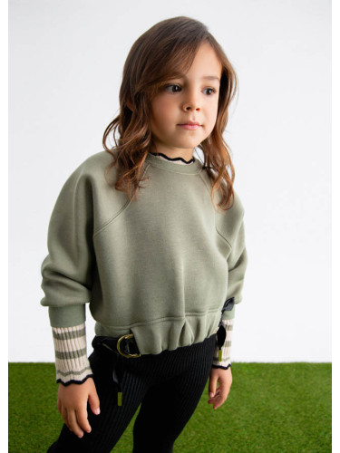 Детска блуза в зелен цвят с колан Abel and Lula