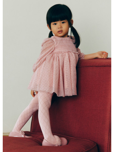 Бебешка тюлена рокля в розов цвят с дълъг ръкав Abel and Lula