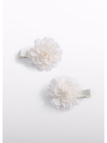 Комплект от две шноли за коса в цвят екрю Abel and Lula