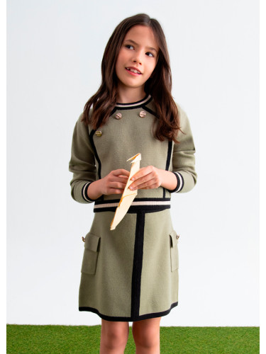 Комплект от две части в зелен цвят с декоративни златисти копчета Abel and Lula