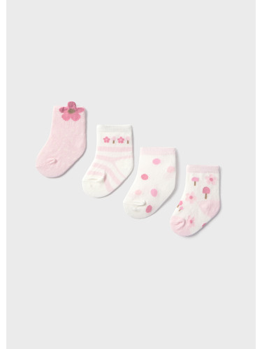 Комплект 4ч. бебешки чорапи в светлорозов цвят Mayoral