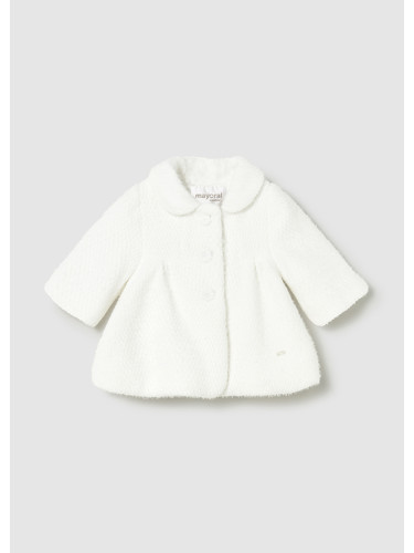 Бебешко клоширано палто в бял цвят Mayoral