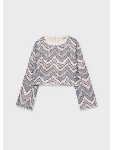 Детска блуза с пайети в многоцветен десен Mayoral