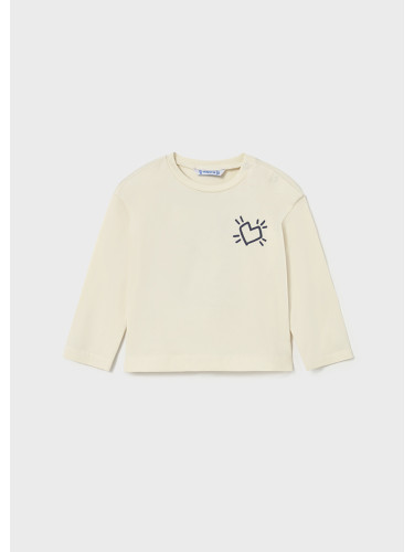 Блуза в цвят екрю със щампа на гърба Mayoral