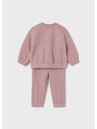 Бебешки спортен комплект за момиче в розов цвят Mayoral