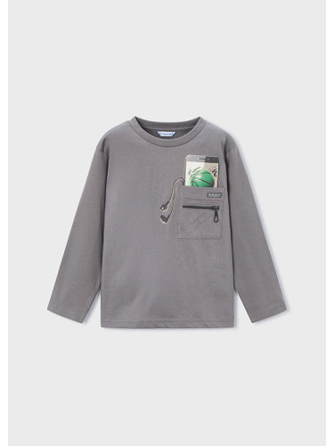 Детска блуза в сив цвят с щампa Mayoral