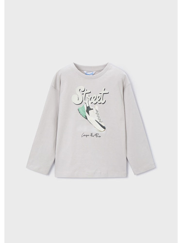 Детска блуза в сив цвят с щампа Mayoral