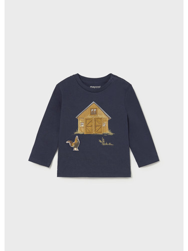Бебешка блуза с дълъг ръкав в тъмносин цвят Mayoral