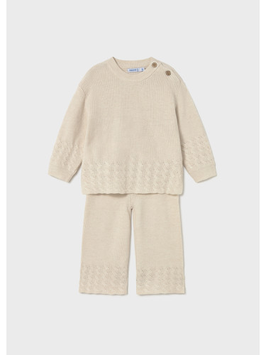 Бебешки комплект от фино плетиво в бежов цвят Mayoral