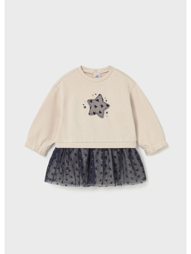 Комбинирана рокля от трикотажна горна част в черен цвят и тюлена пола Mayoral