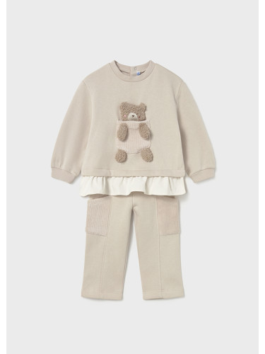 Бебешки комплект от две части в бежово с мече Mayoral