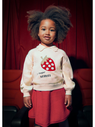 Комплект от блуза и жакардна пола в червен цвят Mayoral