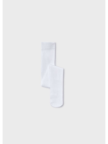 Детски плътен чорапогащник в бял цвят Mayoral