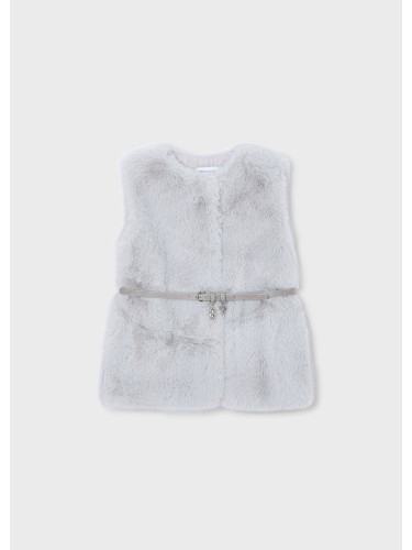 Детски пухен елек в сив цвят с колан Mayoral