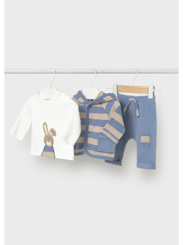 Бебешки комплект от три части в синьо Mayoral