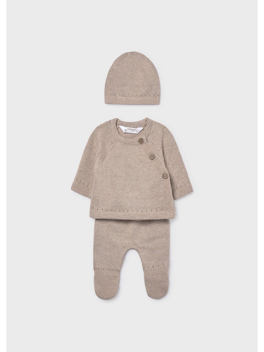 Бебешки комплект от фино плетиво в кафяв цвят Mayoral