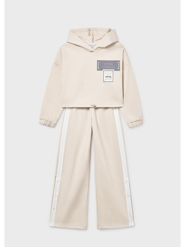 Детски комплект от две части с еластичност в бежов цвят Mayoral